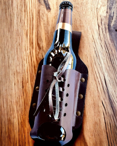 Læderflaskeetui "LeatherCraft Elegance" - mulighed for personalisering