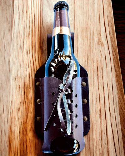 Læderflaskeetui "LeatherCraft Elegance" - mulighed for personalisering
