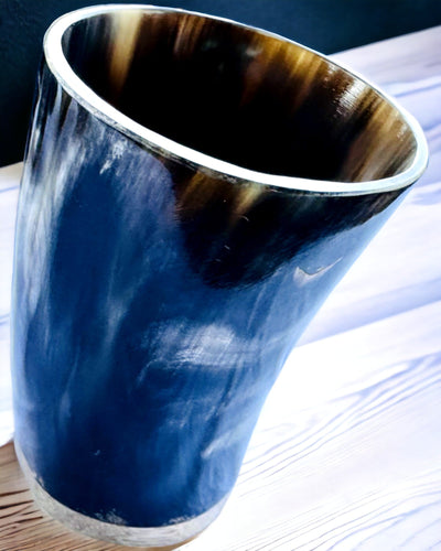 Håndlavet Lille Krus med Mulighed for Gravering, indisk Glas Krus, mulighed for personalisering som gave, gravering. Farve mørk