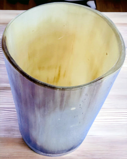 Håndlavet Lille Krus med Mulighed for Gravering, indisk Glas Krus, mulighed for personalisering som gave, gravering. Lys farve