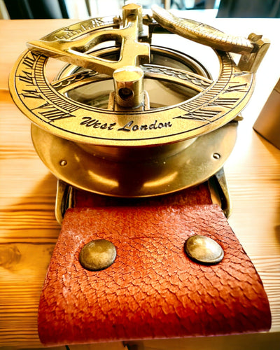 Solur "Antik Kompas", armbåndsur med kompas, mulighed for personlig gravering