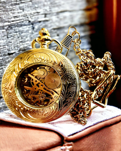 Lommeur "Imperial Tog", mulighed for personlig gravering, farve guld