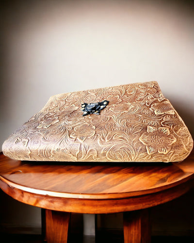 Luksuriøs Retro Notesbog med Læderomslag - "Vintage Elegance", 480 sider, mulighed for personlig gravering