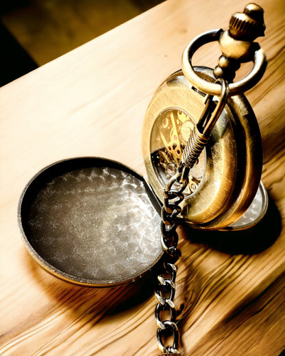 Klassisk lommeur "Vintage Elegance", farve guld, mulighed for personlig gravering