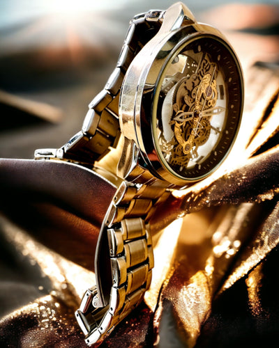 Elegant herreur KIMSDUN Prestige Transparent Mekanisme og Sportslig Elegance, mulighed for personlig gravering