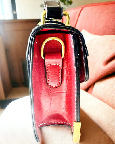 "Królewski Ryk" Firkantet Skuldertaske med Løvehoved