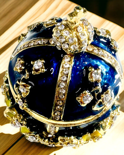 Smykkeskrin 'Kejsers Æg' Faberge – Vintage Stil, Dekorativ Beholder til Tilbehør