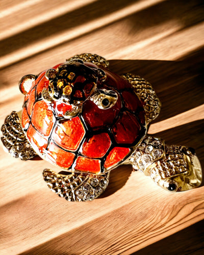 Skrin "Skildpaddefamilien" - farve orange, personliggørelse med gravering