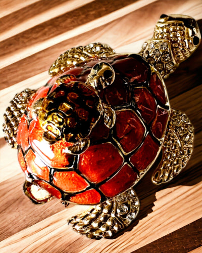 Skrin "Skildpaddefamilien" - farve orange, personliggørelse med gravering