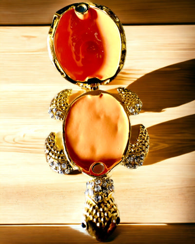 Skrin "Skildpaddefamilien" - farve orange, personliggørelse med gravering