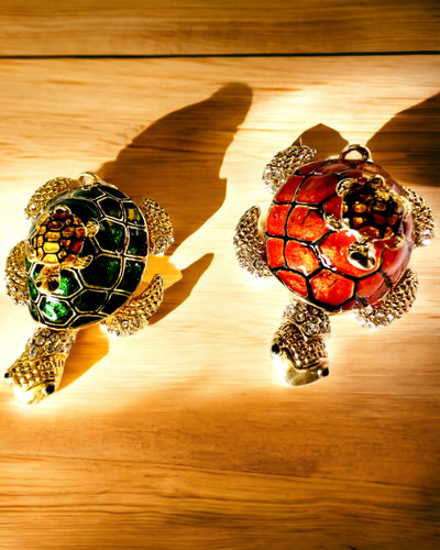 Skrin "Skildpaddefamilien" - farve grøn, personalisering med gravering