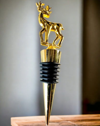 Eksklusiv Metal Vinprop med Hjort - Elegant og Funktionel, mulighed for personlig gravering