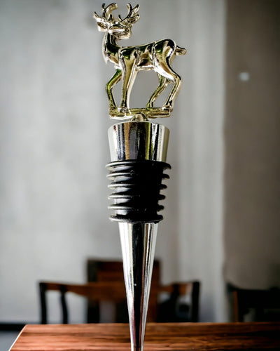 Eksklusiv Metal Vinprop med Hjort - Elegant og Funktionel, mulighed for personlig gravering