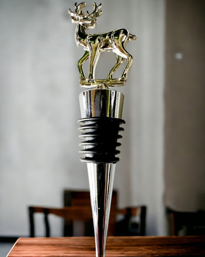 Eksklusiv Metal Vinprop med Hjort - Elegant og Funktionel, mulighed for personlig gravering