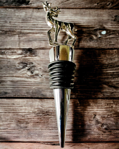Eksklusiv Metal Vinprop med Hjort - Elegant og Funktionel, mulighed for personlig gravering