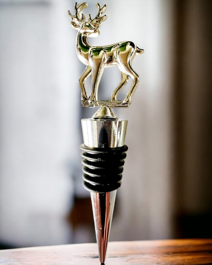 Eksklusiv Metal Vinprop med Hjort - Elegant og Funktionel, mulighed for personlig gravering