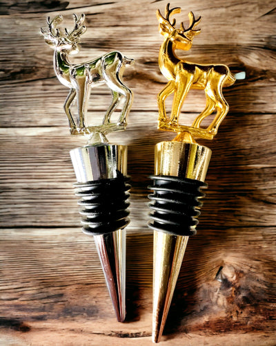 Eksklusiv Metal Vinprop med Hjort - Elegant og Funktionel, mulighed for personlig gravering
