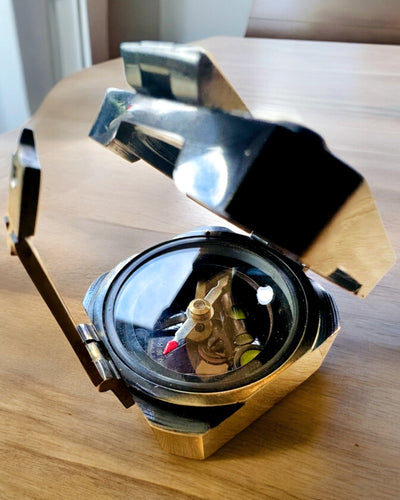 Solid, premium kaptajnskompas "Navigator" - med mulighed for personlig gravering