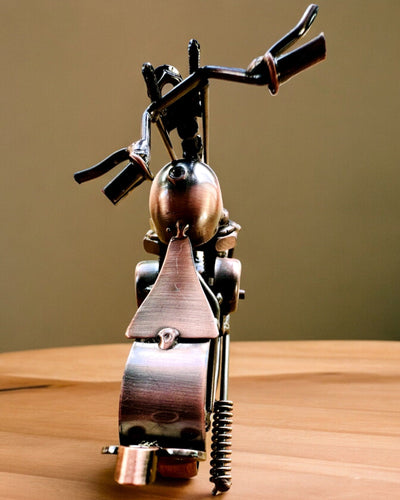 Håndlavet motorcykelmodel af jern, Chopper, personalisering, gravering til gave