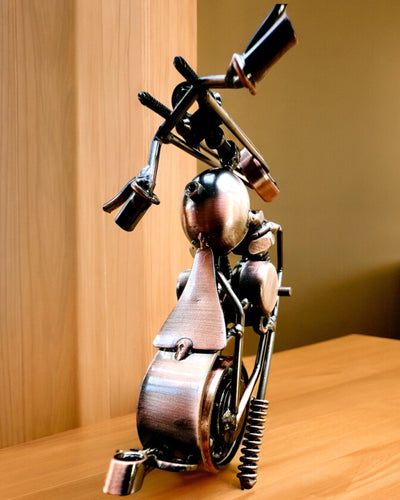 Håndlavet motorcykelmodel af jern, Chopper, personalisering, gravering til gave