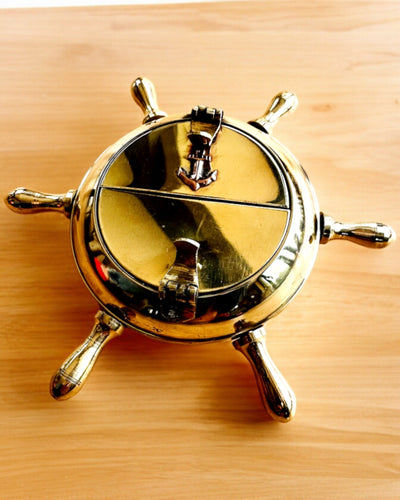 Messing Kaptajnsaskebæger - mulighed for personliggørelse med gravering, håndlavet