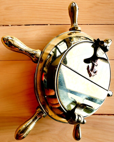 Messing Kaptajnsaskebæger - mulighed for personliggørelse med gravering, håndlavet