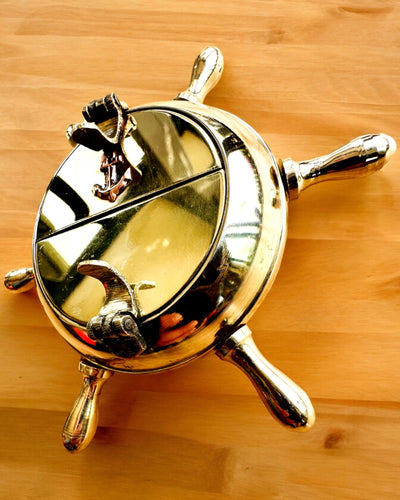 Messing Kaptajnsaskebæger - mulighed for personliggørelse med gravering, håndlavet