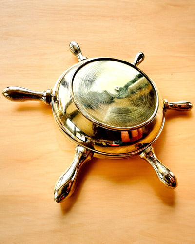 Messing Kaptajnsaskebæger - mulighed for personliggørelse med gravering, håndlavet