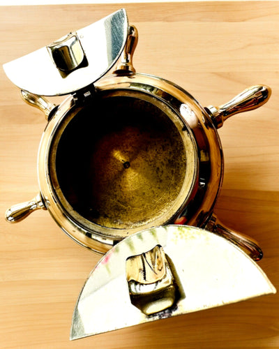 Messing Kaptajnsaskebæger - mulighed for personliggørelse med gravering, håndlavet