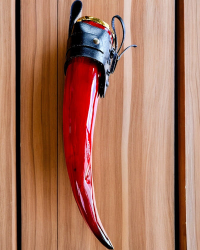 Krigers hornkrus - Rød - med mulighed for personlig gravering