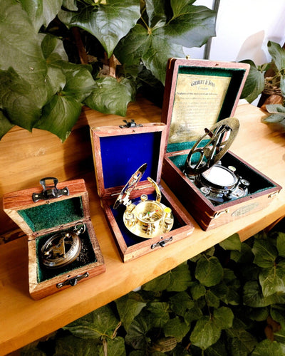 Trækasse til kompakt kompas "Maritime" - mulighed for personlig gravering