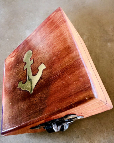 Trækasse til kompakt kompas "Maritime" - mulighed for personlig gravering