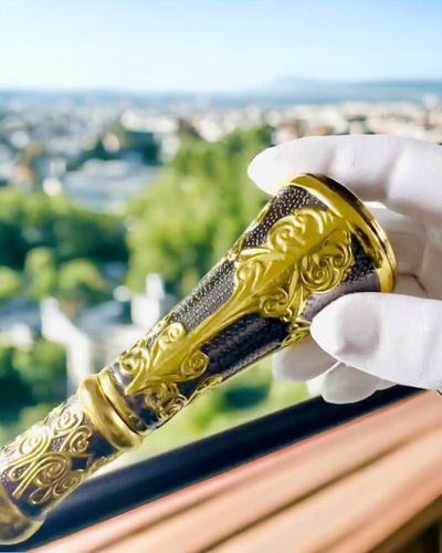 Luksuriøs Stok med Guldhåndtag i Blomsterform – Elegant og Moderne, 93 cm