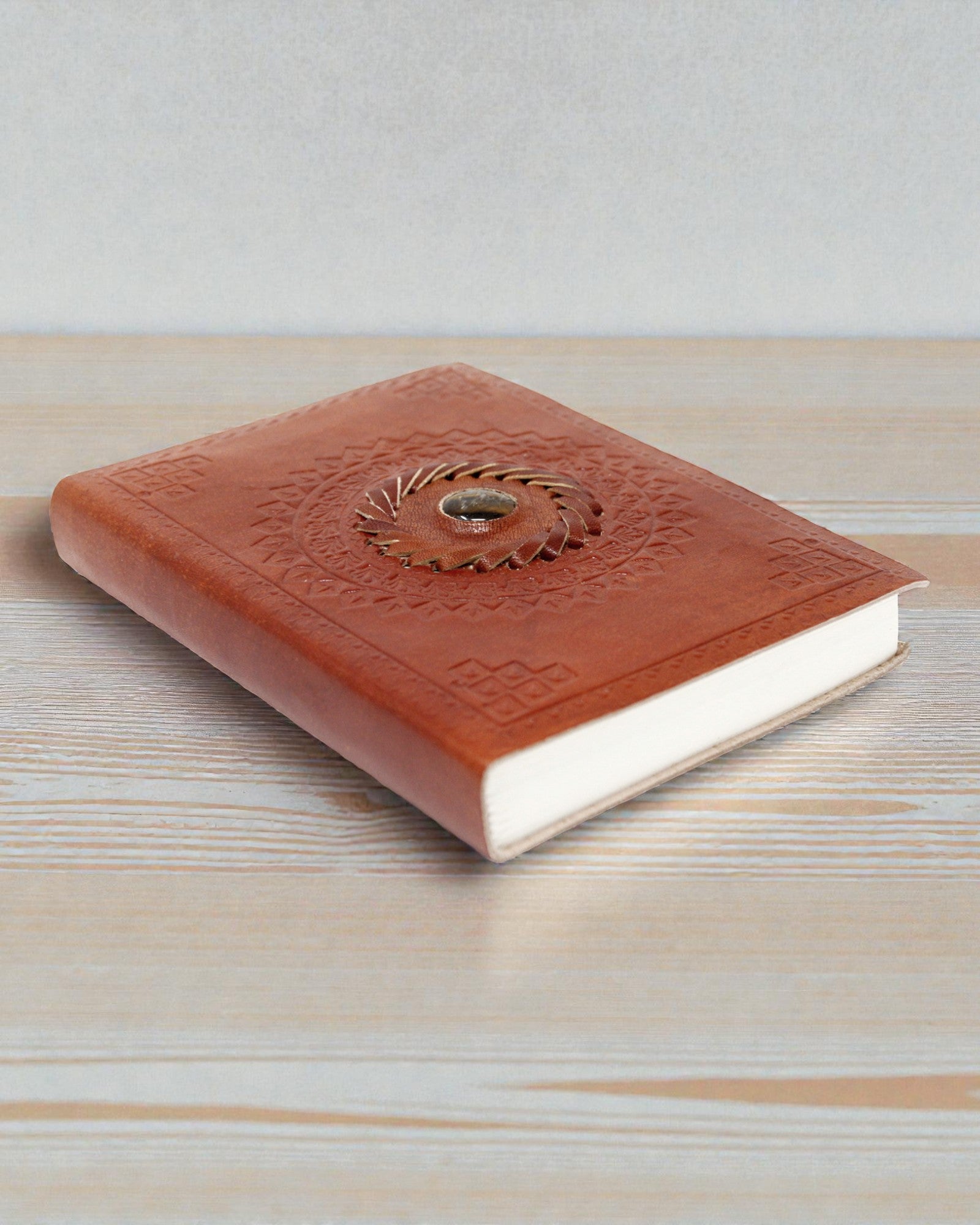 Aureum Vision – Notatbog i læder med tigerøje