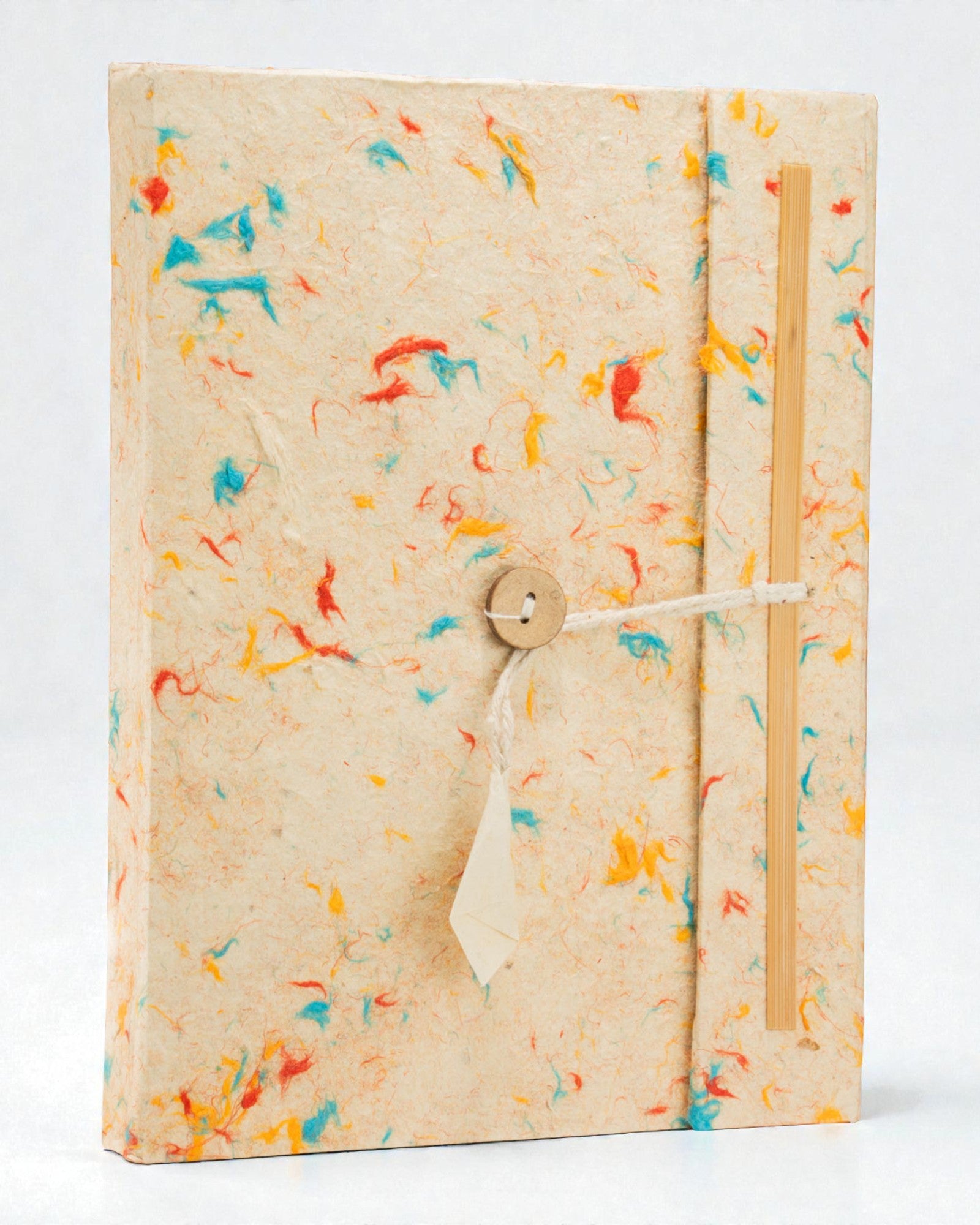 Stor Lokta-notesbog i flerfarvet bomuld (45 ark, 21 x 15 cm)