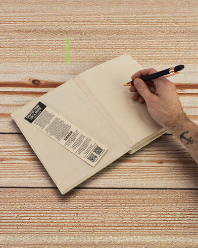 Lokta Traditionsskrift – stor notesbog 21 × 15 cm, 45 ark, Dine ord med rødder i traditionen