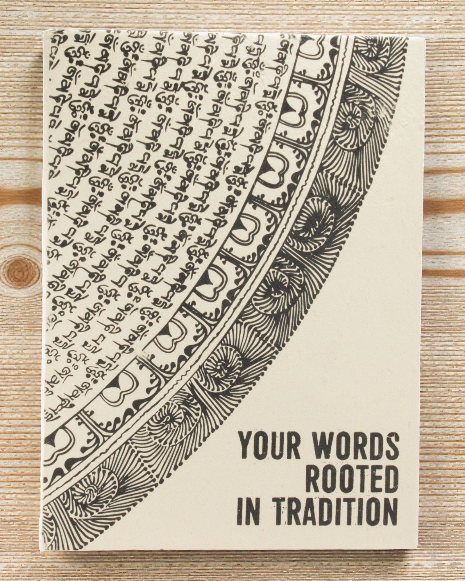 Lokta Traditionsskrift – stor notesbog 21 × 15 cm, 45 ark, Dine ord med rødder i traditionen