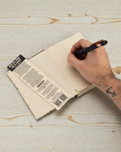 Mellemstor notatbog til knælende bøn og inspiration – Bønneflag (45 ark, 15 x 12 cm)