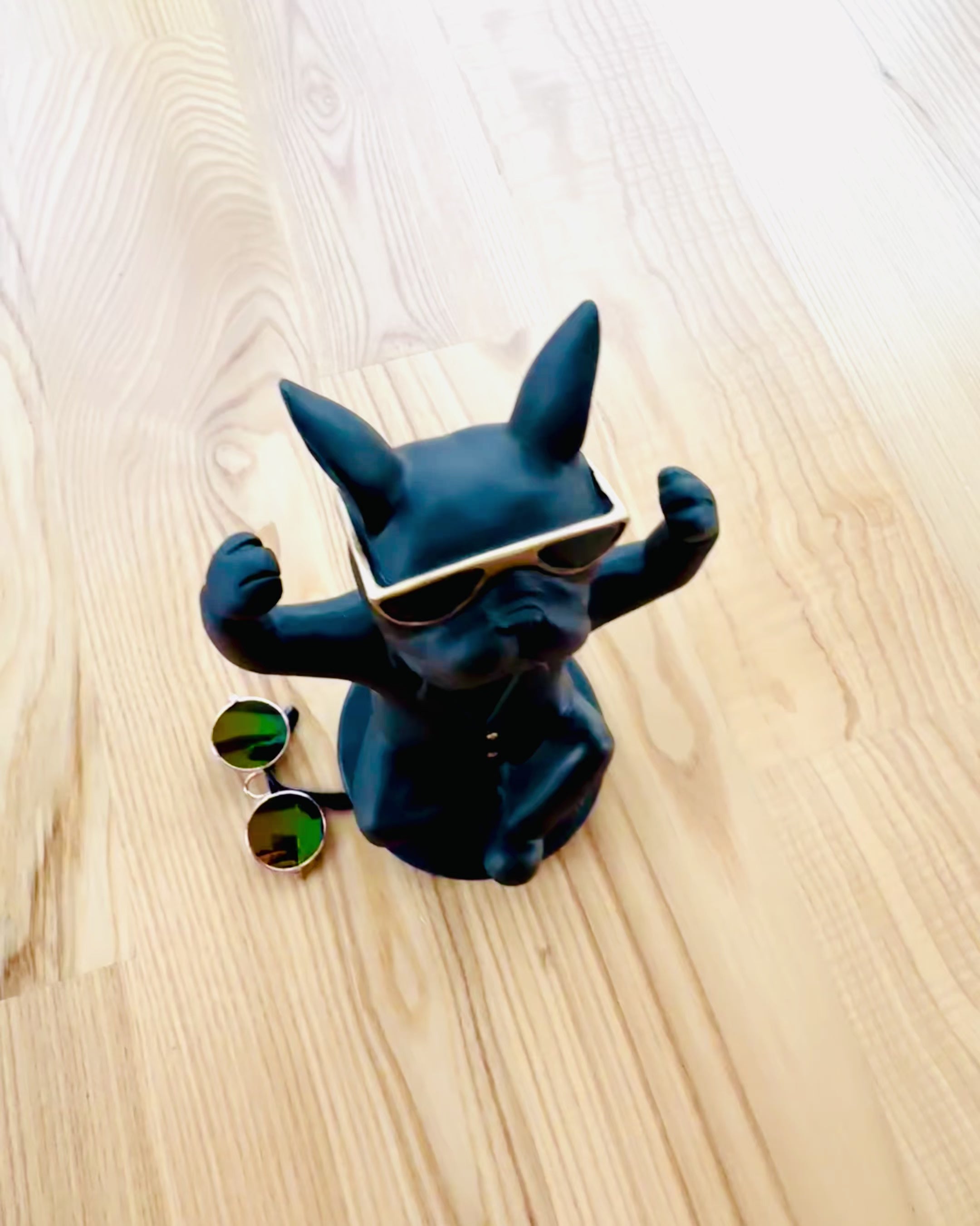 Figur Bulldog Elegance - Eksklusiv glas-holder, mulighed for personlig gravering