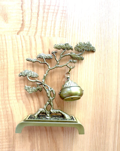 Elegant Metal Røgelsesholder Bonsai - mulighed for personlig gravering som gave