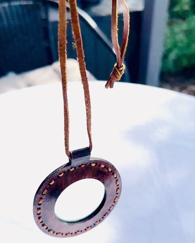 Indisk Artefakt Lup, læder, håndlavet - mulighed for personalisering med gravering