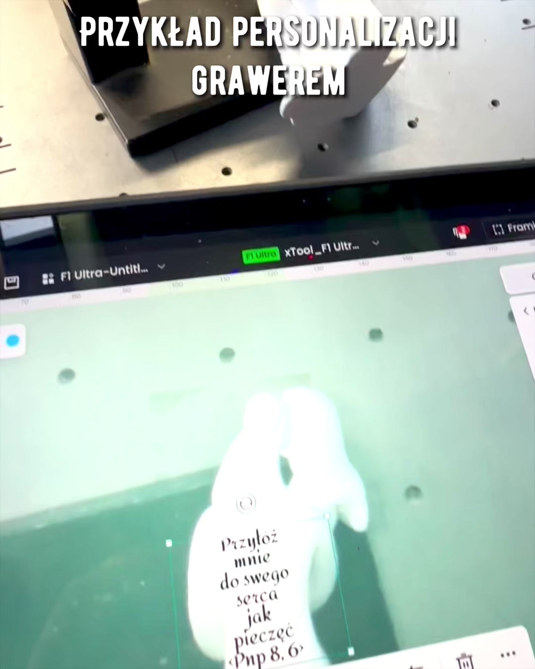 Elegant Forbindelse - Lille Dekorativ Figur med Mulighed for Gravering - farve hvid