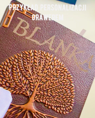 Vintage Dagbog "Livets Træ" A6 - Elegant Præget Omslag af Kunstlæder, 100 Sider