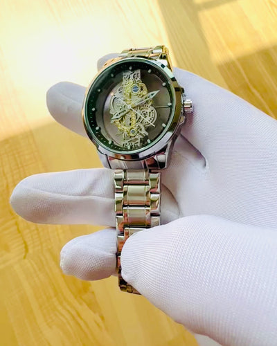 Elegant herreur KIMSDUN Prestige Transparent Mekanisme og Sportslig Elegance, mulighed for personlig gravering