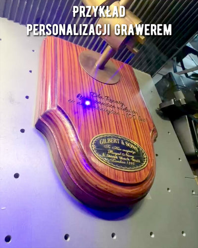 Håndværkslup "Royal Magnifier" med stativ og justerbar holder - mulighed for personlig gravering som gave