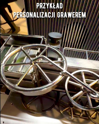 Lokomotiv af jern "Retro Express" – dekoration, model, håndlavet med mulighed for gravering