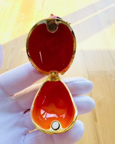 Elegant smykkeskrin formet som en kardinal med mulighed for gravering