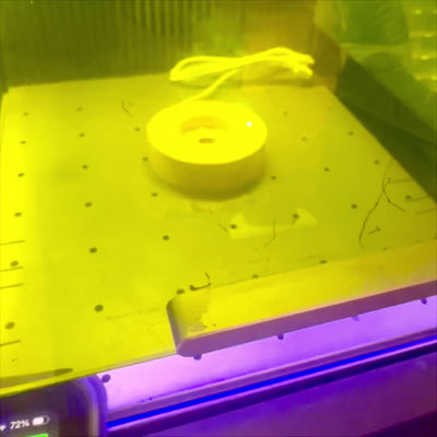 Glaskugle 3D Måne med gravering  