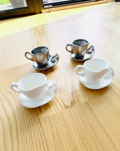 Elegante keramikkopper "Maska" – Sæt med 2 stk. - mulighed for personlig gravering som gave