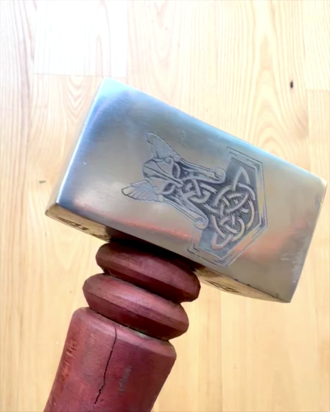 Mjölnir Ska ldhammer – 33 cm, Håndsmedet Vikinghammer med Mulighed for Gravering
